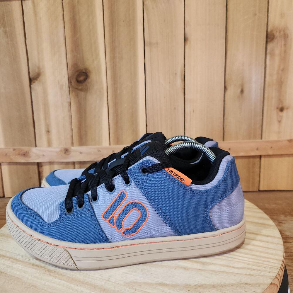 Adidas Five Ten Freerider Shoes Womens 10.5 Blue Canvas Cycling Sneakers HQ2107